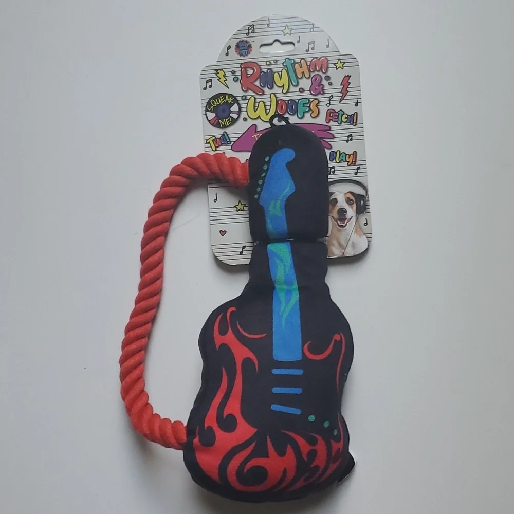 HP 👏 Bow Wow Rhythm & Woofs Guitar Squeak Toy-OS